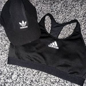 Adidas Sports Bra And Cap